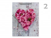 CQ03049 Ajándéktasak virág szív óriás 31x12x40cm 4f