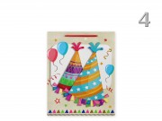 CQ03098 Ajándéktasak szülinapi közép 18x8x24cm 4f