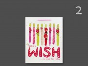 CQ03192 Ajándéktasak Happy Birthday watercolor közép 18x8x23cm 4f