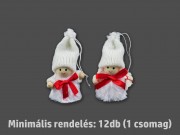 CQ03692 Téli figura fehér/piros fiú/lány 7cm 2f