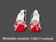 CQ03694 Téli figura piros/fehér fiú/lány 7cm 2f
