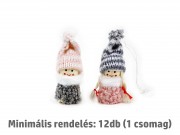 CQ03710 Téli figura szürke/rózsaszín fiú/lány 7cm 2f
