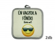 CQ04005 Edényfogó Én vagyok a Főnök 2db 18cm