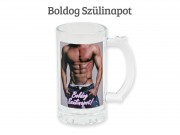 CQ04172 Söröskorsó Boldog Szülinapot Szexi pasi 400ml