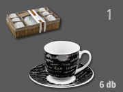 CQ04298 Kávéscsésze +kistányér 6+6 4f