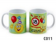 CQ04332 Bögre Recept 18. Szülinapra 3dl C011