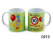 CQ04334 Recept Bögre 30. Szülinapra 3dl C013