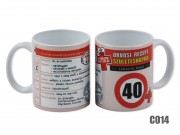 CQ04335 Recept Bögre 40. Szülinapra 3dl C014