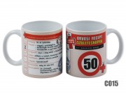 CQ04336 Bögre Recept 50. Szülinapra 3dl C015