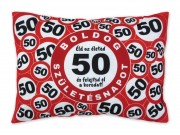 CQ04588 Díszpárna Boldog 50. Születésnapot 38x28cm