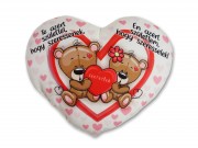 CQ04594 Díszpárna szív maci...