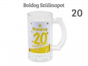 CQ04656 Söröskorsó Boldog 20. Szülinapot arany 400ml