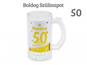 CQ04659 Söröskorsó Boldog 50. Szülinapot arany 400ml