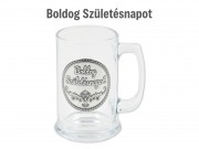CQ04666 Söröskorsó üvegcimkés Boldog Születésnapot 4dl