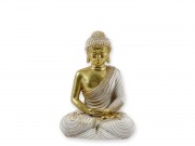 CQ04776 Buddha fehér/arany A 18cm