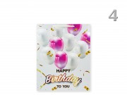 CQ04970 Ajándéktasak Happy Birthday lufis közép 18x9x23cm 4f