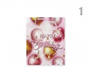 CQ04970 Ajándéktasak Happy Birthday lufis közép 18x9x23cm 4f