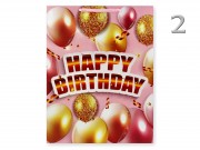 CQ04972 Ajándéktasak Happy Birthday lufis glitteres óriás 31x12x40cm 4f