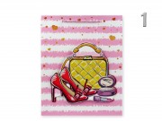 CQ05001 Ajándéktasak 3D női glitteres nagy 26x10x32cm 4f