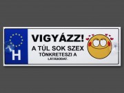 CQ05119 Rendszámtábla Vigyázz! A túl sok szex...
