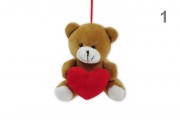 CQ05436 Plüss maci szívvel 14cm 2f