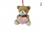 CQ05436 Plüss maci szívvel 14cm 2f