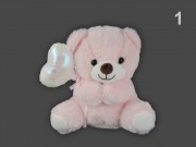 CQ05437 Plüss maci szív lufival 18cm