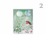 CQ05851 Karácsonyi dísztasak erdei közép 18x10x23cm 4f