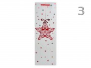 CQ05867 Karácsonyi dísztasak italos piros/fehér 12x9x36cm 4f