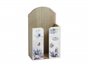 CQ06091 Fali papírzsebkendőtartó doboz levendulás 13x23cm