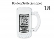 CQ06207 Söröskorsó fémcimkés Korsóm 18 Boldog Születésnapot 4dl