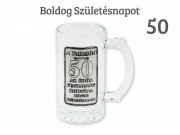 CQ06211 Söröskorsó fémcimkés Korsóm 50 Boldog Születésnapot 4dl