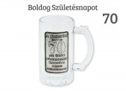 CQ06213 Söröskorsó fémcimkés Korsóm 70 Boldog Születésnapot 4dl
