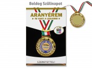 CQ06326 Aranyérem Boldog Szülinapot kék