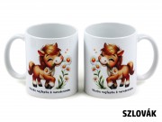 CQ06436 Bögre szlovák Ló szülinap 3dl