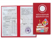 CQ06540 Bizonyítvány számozható Születésnapi 10x18,5cm