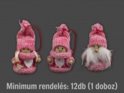 CQ06634 Kötött ruhás figura rózsaszín 7cm 3f