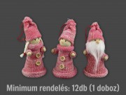 CQ06635 Kötött ruhás figura rózsaszín 11cm 3f