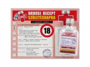 CQ06675 Vicces orvosi recept + flaska 18. Születésnapra 20x15cm