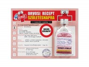 CQ06682 Vicces orvosi recept + flaska Születésnapra 20x15cm