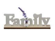 CQ06694 Family dekoráció levendulás 24x7,5cm