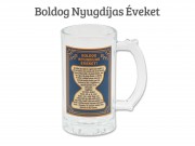 CQ06714 Söröskorsó Boldog Nyugdíjas Éveket homokóra 400ml
