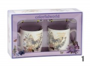 CQ06732 Bögre +kiskanál Colorful World 2+2db 2dl 4f