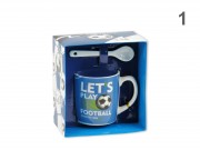 CQ06739 Bögre +kiskanál focis 2dl 4f