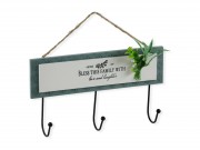 CQ06802 Fali akasztó +növény 25x14cm