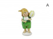 CQ06817 Virágos figura fiú/lány álló 12cm 2f