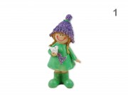 CQ06819 Levendula figura fiú/lány +állat 15cm 2f