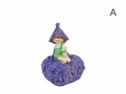 CQ06823 Levendula figura fiú/lány szíven ülő 9,5cm 2f