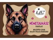 CQ06981 Tálalátét - lábtörlő Németjuhász kutyás 60x40cm