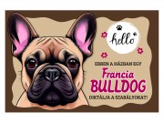 CQ06982 Tálalátét - lábtörlő Francia Bulldog kutyás 60x40cm